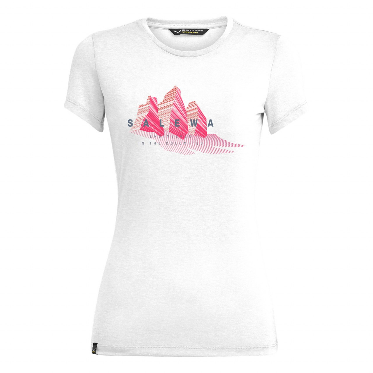 Camisetas Mujer Chile - Salewa Lines Graphic Dry - Blancas - NLQI-52609